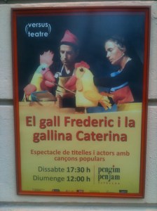 Pòster de l'obra de teatre infantil El gall Frederic i la gallina Caterina